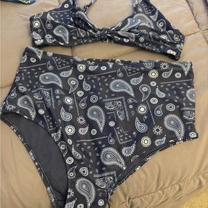 Paisley Print Bikini Set
